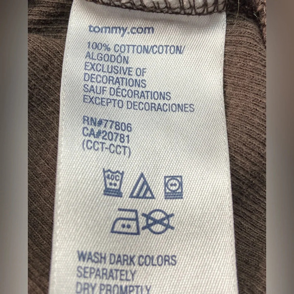 Womans Tommy Hilfiger Muscle Shirt XL Brown - Picture 7 of 7